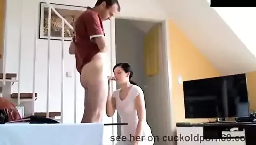 Cuckold husband watches his wife get creampied by bbc