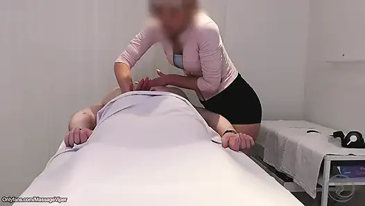 Sexy Masseuse Strips and Gives a Happy Ending
