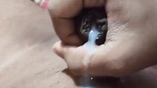 Huge cum lod Desi guy jerk after one month Indian boy cum