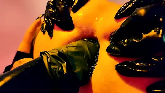 Domina dark und seladon hex, pegging-sklave