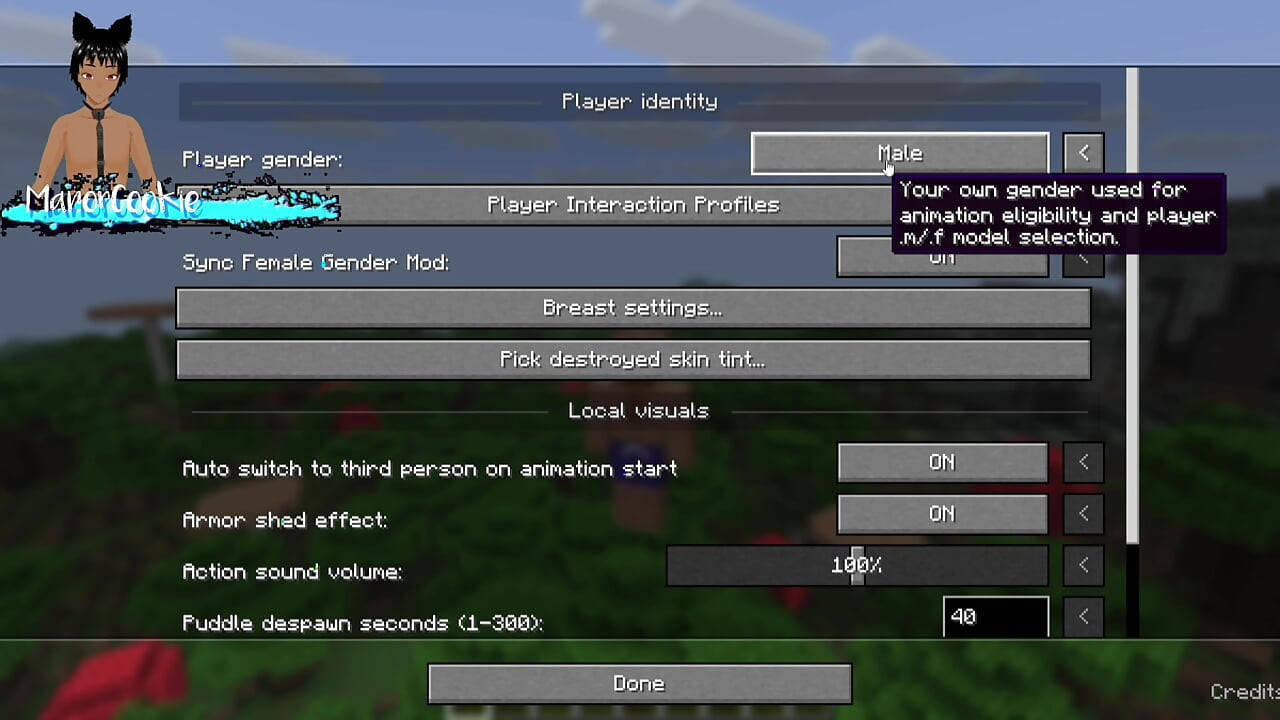 Minecraft mod Needs of Nature - Steve and alex masturbating and showing off some features! Like Cum!