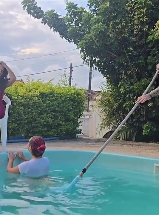I Gave Some to My Husband's Friends in the Kitchen While He Was Cleaning the Pool.