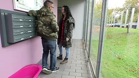 Sexy brunette loves hard pussy fuck with her fucker