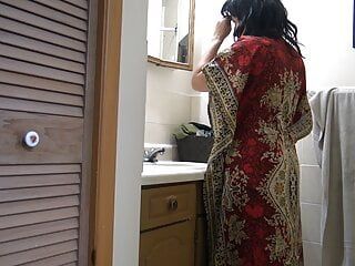 Punjabi-Stiefmutter fickte mit großem Schwanz, bevor sie zur Arbeit ging