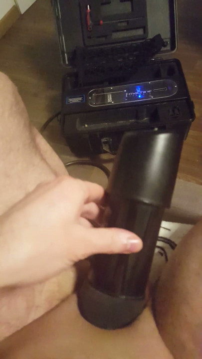 Milking Machine after 3 hours of pumping my cock | Clip 2