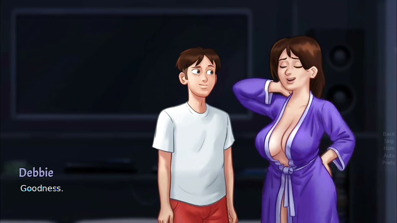 Big Ass Landlady Gives Blowjob and Footjob, He Cums on Her Ass - summertime saga gameplay part 2