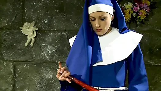 Naughty Dominatrix Nun Ange l Long Fucks The Cum Out Of Katie K