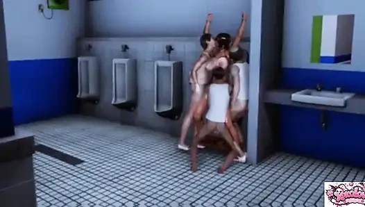 3D Porn Shots zeigt 4, 3 Männer und 1 sexy Frau