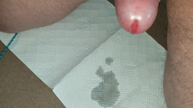 Quick prostate massage with milk cum