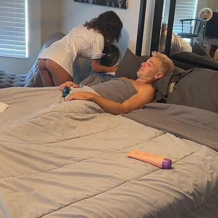 Naughty Nurse Knows How to Make a Man Feel Better When He's Sick