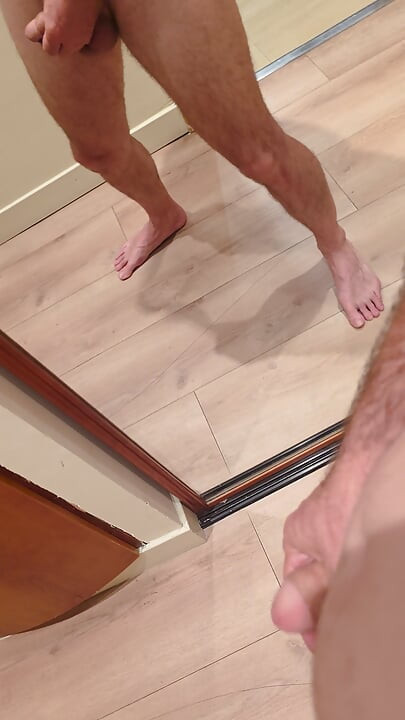 Cum in the mirror