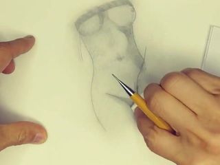 Dibujo del cuerpo desnudo de la hermanastra x16
