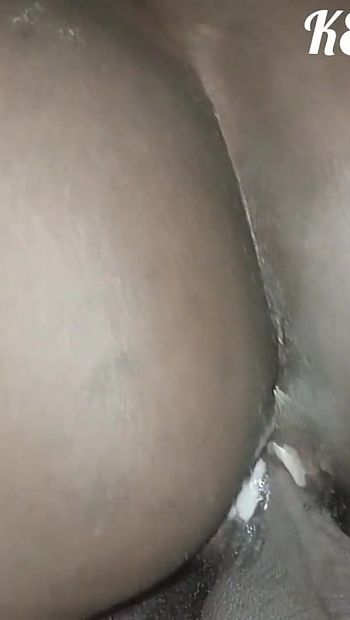 Close up Homemade Black Couples Riding Black Dick Till Creampie