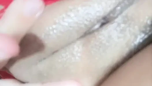 The stepsister's virgin pussy, I tease her with my huge cock and my tip