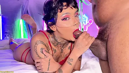 Tattooed Babe Gets All Holes Destroyed