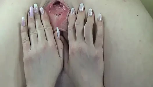 Labia Spreading Close up 3