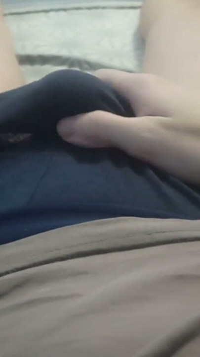Bulge jerking in tight boxers – massive cock tease through fabric | Clip 2