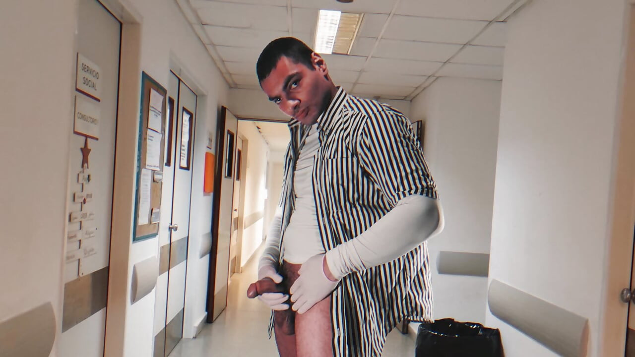 "Doing Things" in the Hospital - Sexy Gentleman Number One Having Fun - Masturbation Until Finish