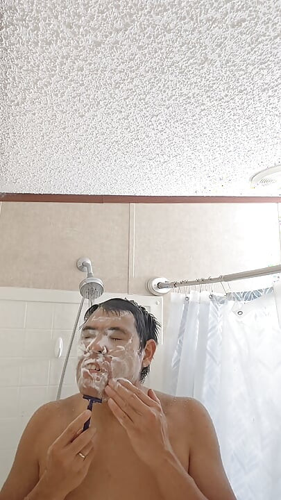 Cleaning Up in the Tub Bathing Solo and Rinsing Off