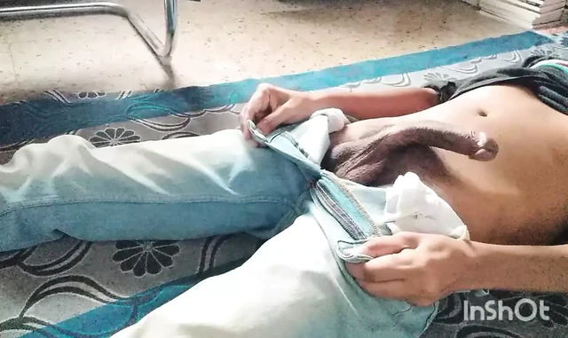 Skinny slim indian boy showing his huge cock and balls and balls having black cock mota lund big lund