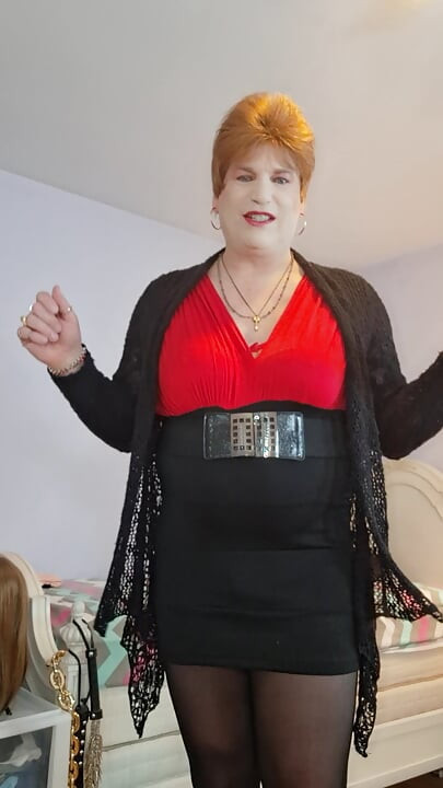 Date night with a granny tranny wife!