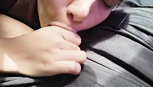 The Uber driver cums on my feet and in my mouth
