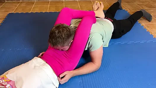 Defeated in Wrestling Headscissors Made to Smell Pussy