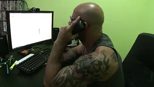 Blonde chick in high heels enjoys pleasuring muscular guy's cock