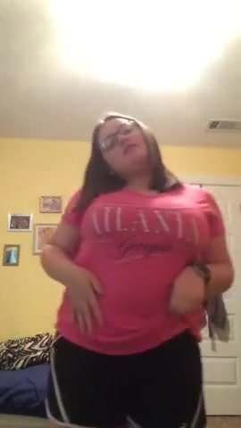 Busty White Girl Strips