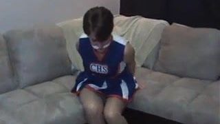  cheerleader bound on couch