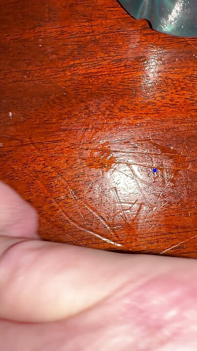Rubbing On Table With Cum