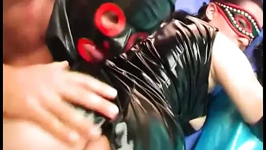 Fetish girl in mask doggystyle fucked