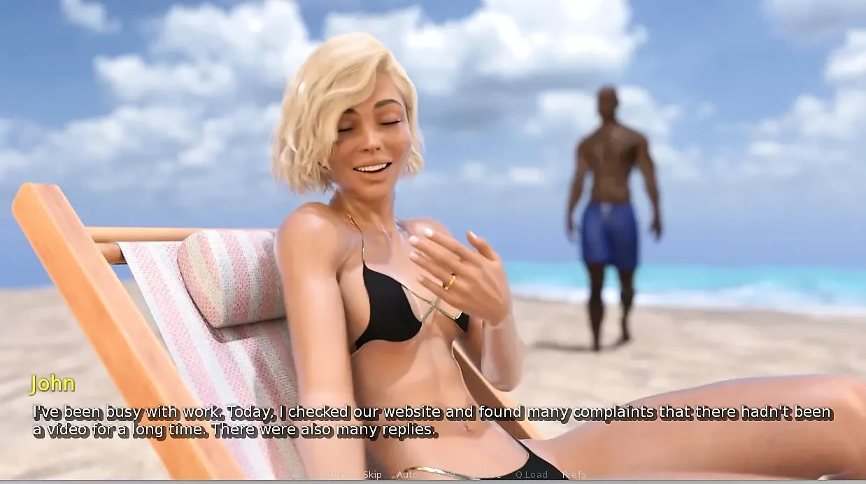My Hotwife - Gameplay - Roleplay - Vacation - Wife Takes BBC in Beach