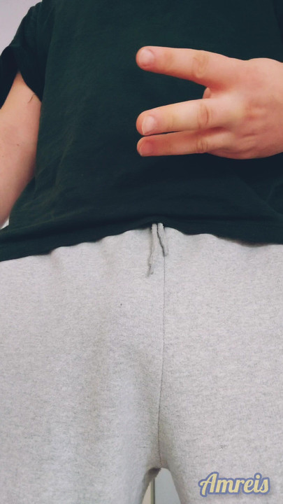 The guy pulled out his penis and began to jerk off so much that even the balls began to jump