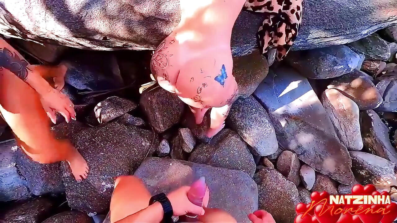 Beach Fantasy - Blonde & Brunette (pov)
