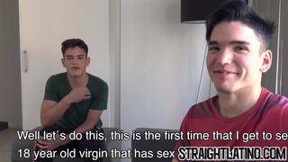 Latino twinks have their first intimate gay sex session