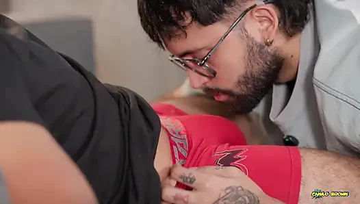 Sloppy Deepthroat Huge Dick Close-up - Cum Swallow & Post Cum Play