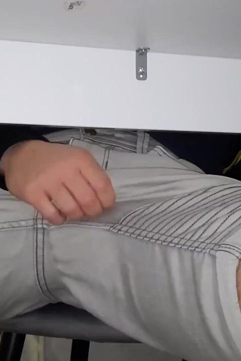 After a Good Dinner, He Had a Nice Orgasm Under the Table - Soloxman
