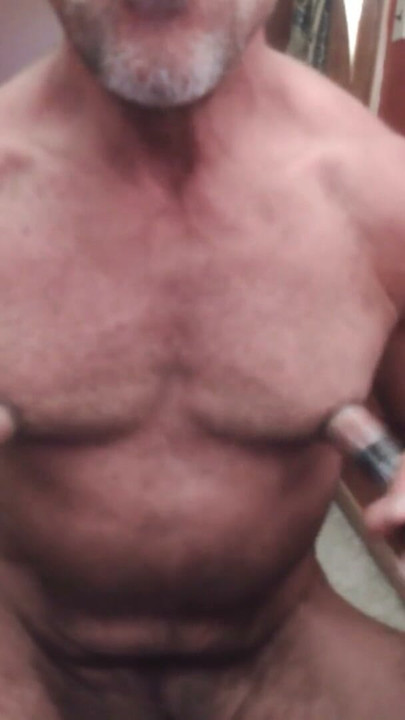 Gay Nipple Pig pumping nipples, flexing pecs | Clip 1