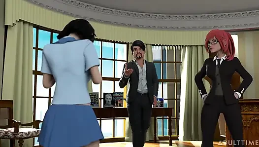 Hentai Sex College Episode 6 - University Student Demonstrates Her Sexual Prowess on Stepdaddy's Cock