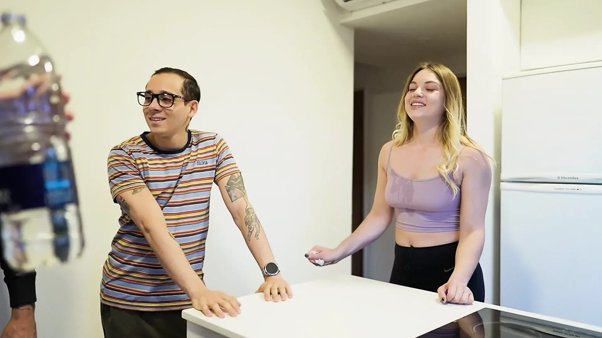 Double CREAMPIE two hotties after the Gym FOURSOME with Keilabassi77 & Sara Latina