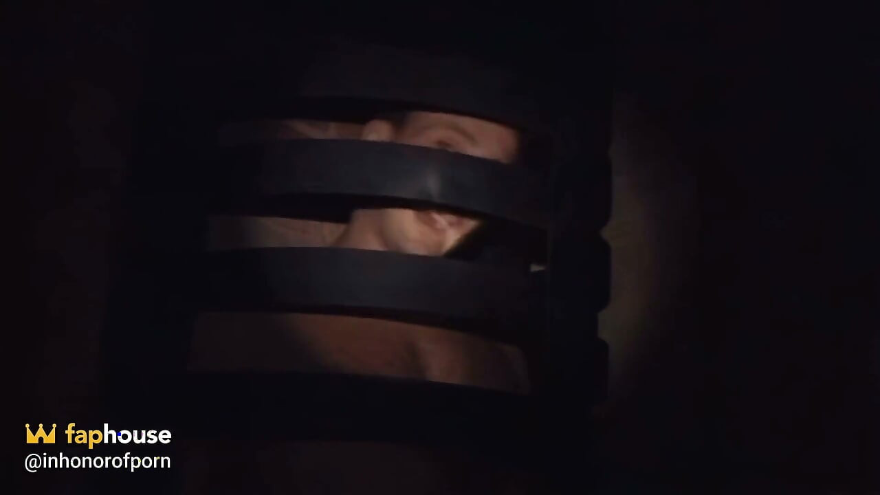 He Is in a Cage but Gets a Blowjob and Fucks Her Through the Bars