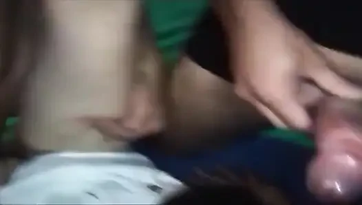 Banana Stuffed Slut Licks Throbbing Cock in Wild Orgy