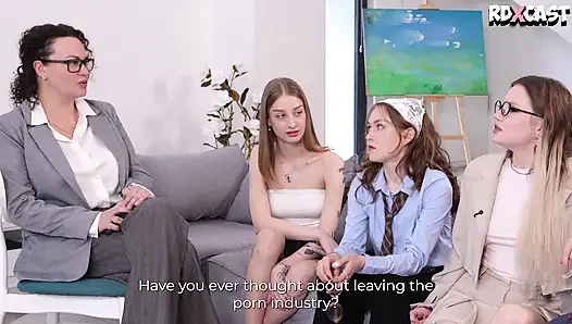Milka Way Interview Turns Rough! From Cute Talk to Hard Threesome Fuck with Sasha Paige!