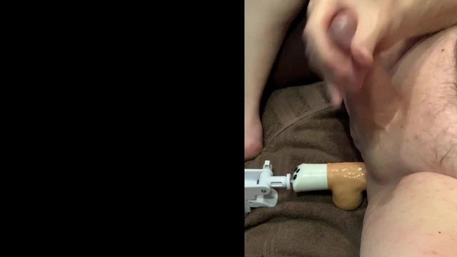 thrusting dildo makes me cum
