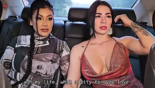 Uber BBC Threesome with Two Big-Assed Colombians - Brandon Cruz - Mariana Martix & Silvana Lee