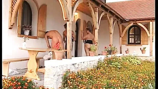 Busty German cougars getting fucked in the village mension