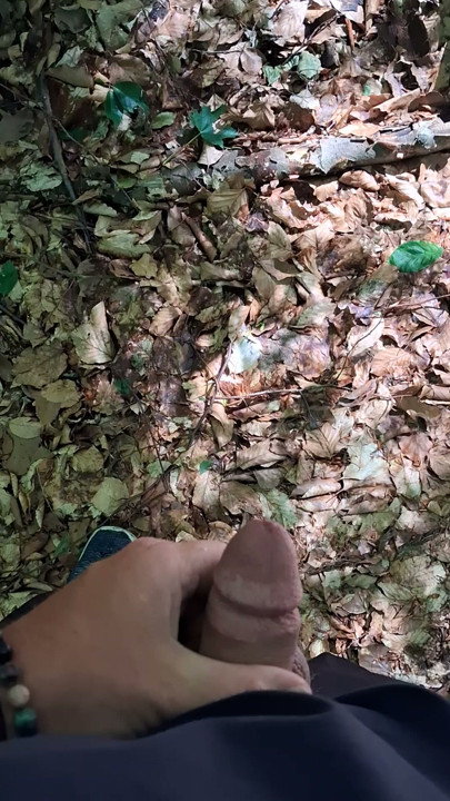 Horny pissed in the forest