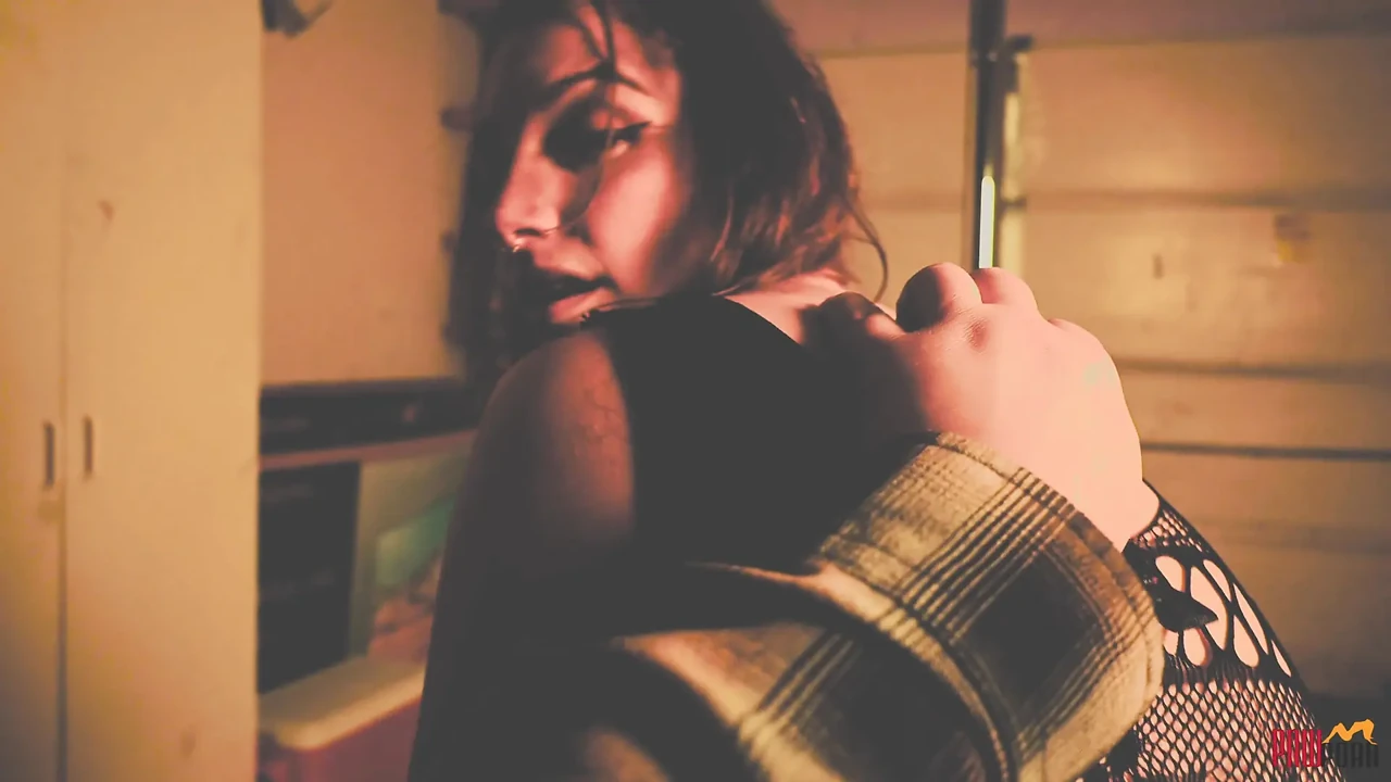 Trapped Slut pushed to Strip and Suck off Captor