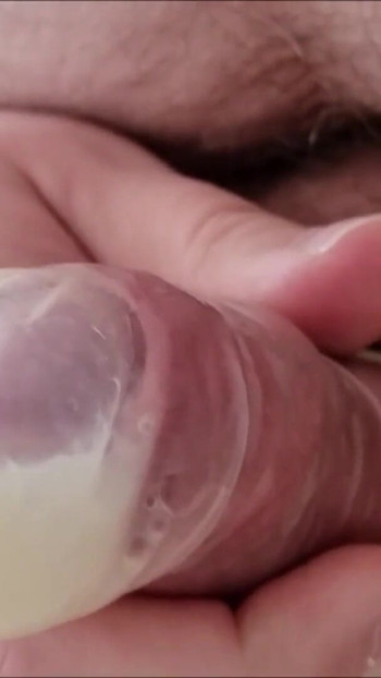 Iconic moment from "Cock Ring Fun and a huge load of cum for Sabrina"